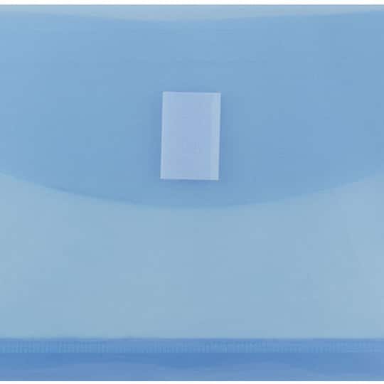 JAM Paper 5.25" x 10" Plastic #10 Business Filing Envelopes with Hook & Loop Closure